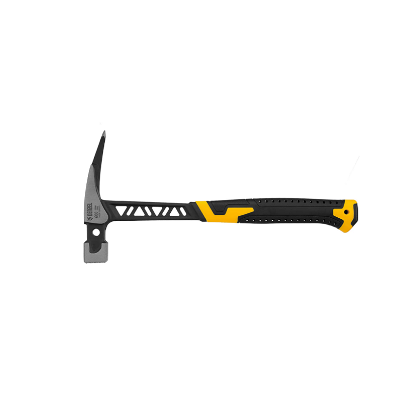 Молоток кровельщика 600 г, цельнокованый, боек с магнитом, обрез. рук-ка Denzel