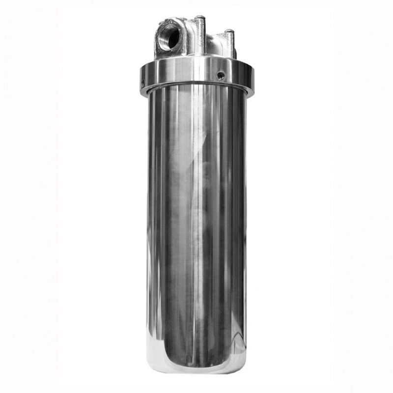 Колба для горячей воды Slim 10' Steel Bravo Single 1/2' (нерж.сталь. кронштейн.