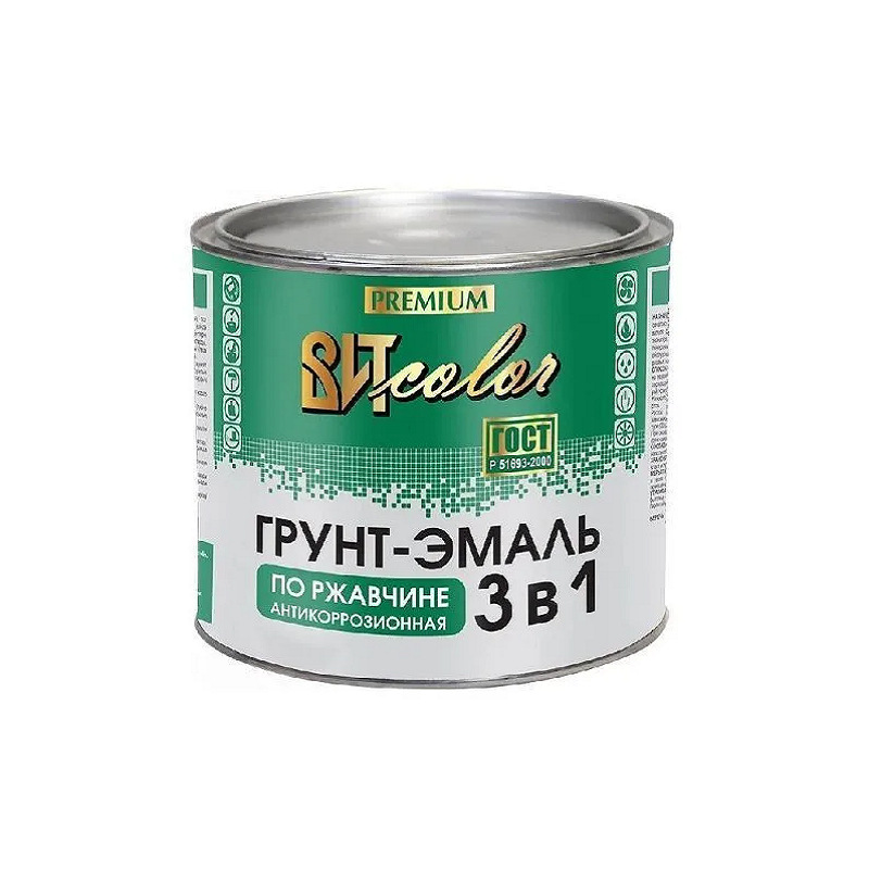 Грунт-эмаль по ржавчине 3в1 белая 1,8 кг