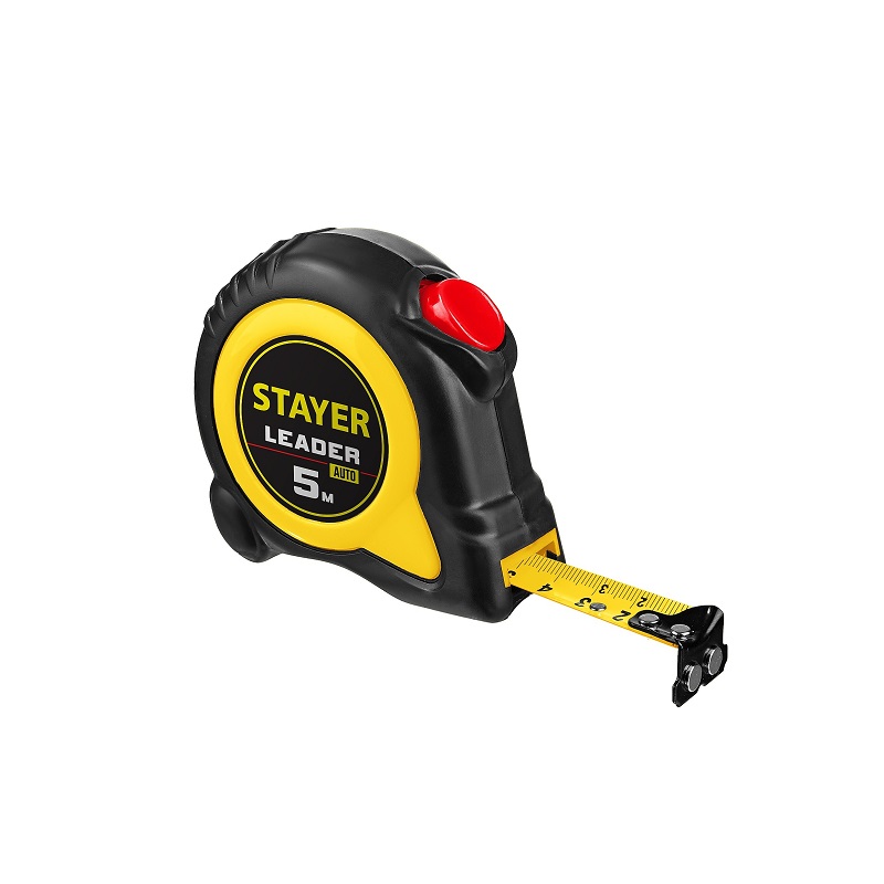 Рулетка STAYER Leader 5мх19мм автостоп, магнитный зацеп
