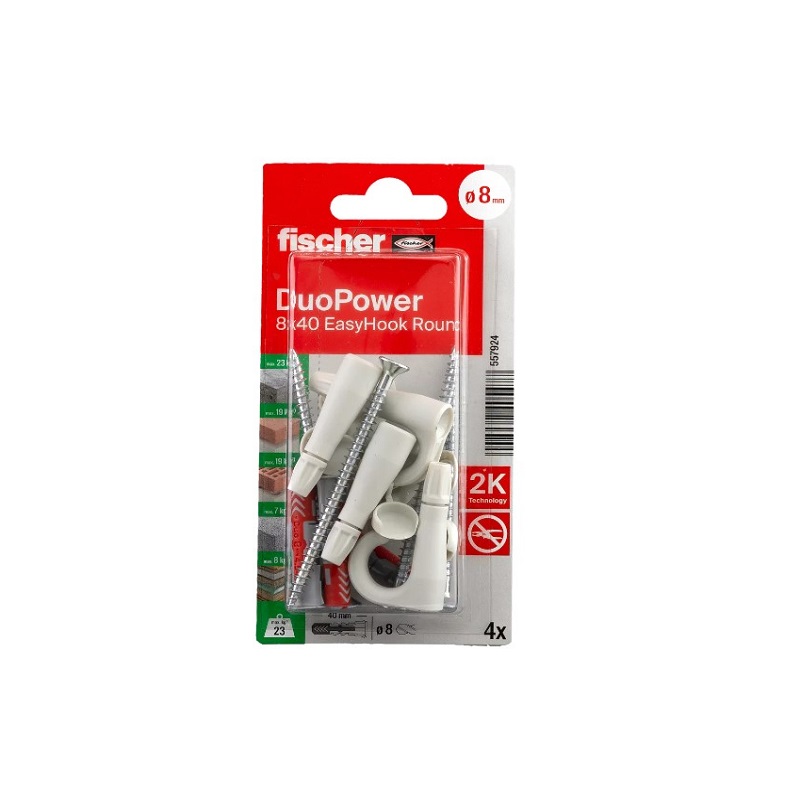 Дюбель с шурупом-петлей 8х40 DUOPOWER CCW K