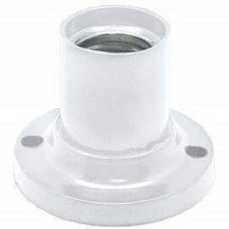 Патрон Е27 прямой накладной белый