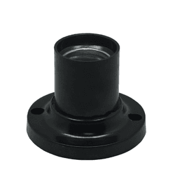 Патрон Е14 накладной прямой черный