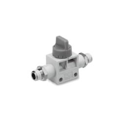 Пневмораспределитель ручной 3/2 НР R1/4''-НР R1/4'' VHK3-02S-02S-XBR01 
