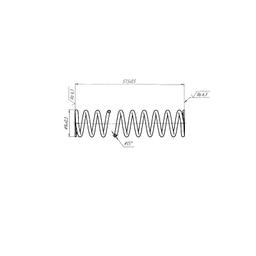 Пружина сжатия  57,5х14х1,5 нерж. AISI 302 