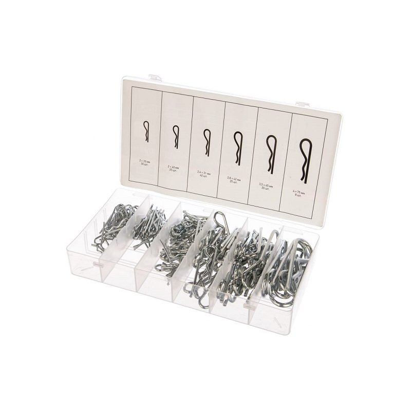 Набор шплинтов S головки, 150 пр. Сибртех