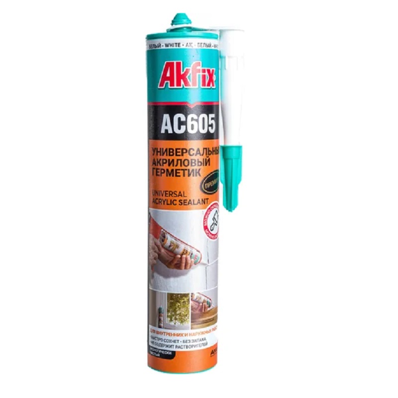Герметик акриловый Akfix АС605 310 мл белый*