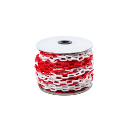 Цепь декор. пластиковая  6 мм бело-красная