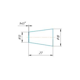 Пробка ПНД-4 d=13 мм, D=18 мм, L=27 мм