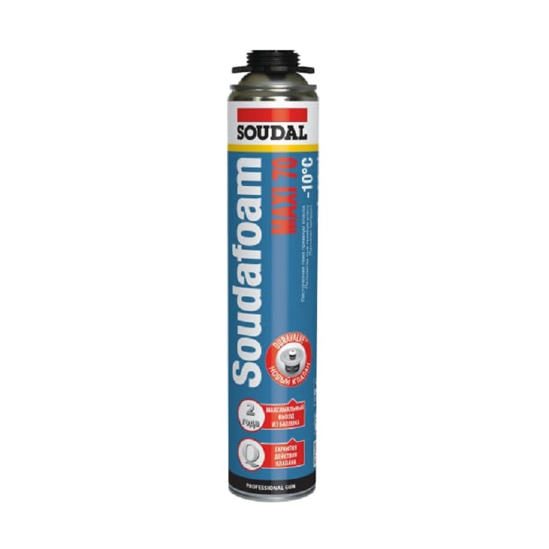 Пена монтажная проф. SOUDAL MAXI -10С зимняя 70л 870мл*