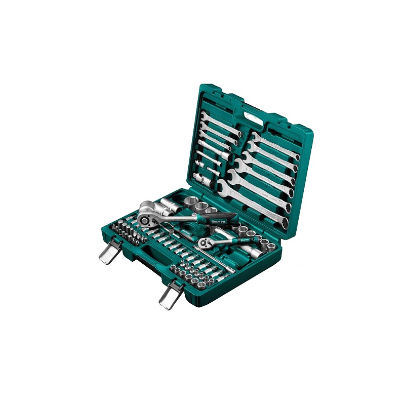 Набор инструмента KRAFTOOL X-Drive 82 пр. 1/2"+1/4"