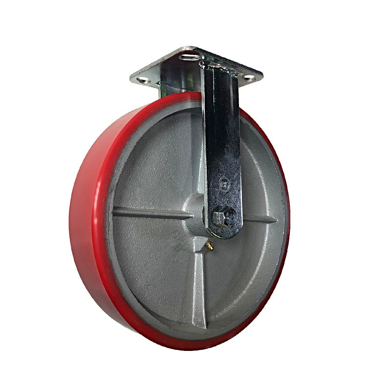 Колесная опора неповоротная чугун/пу d 200 мм (350 кг) FCp80 (30)