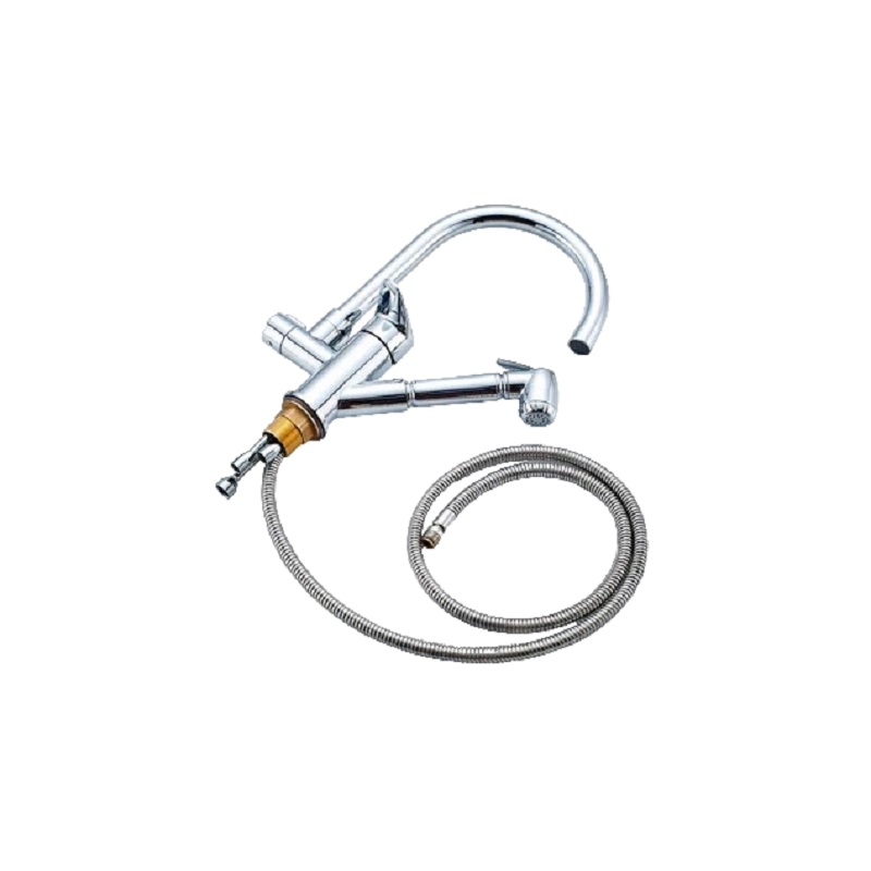 Смеситель для кухни с дополнительной выдвижной лейкой