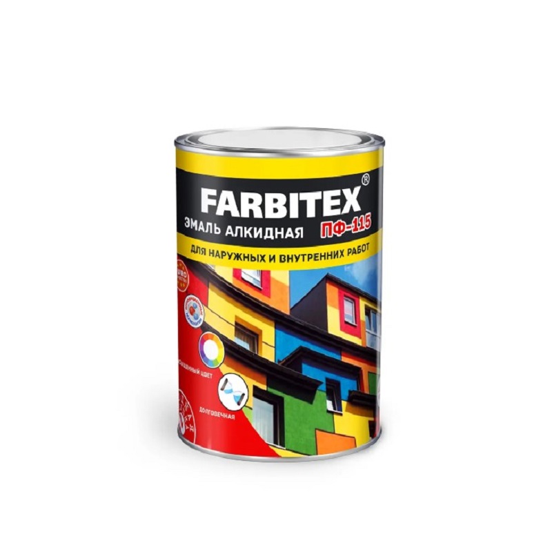 Эмаль ПФ-115 FARBITEX синяя 1,8 кг 
