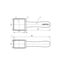 Камень шлифовальный 30х50х50 с торц. рукояткой, крупная зернистость