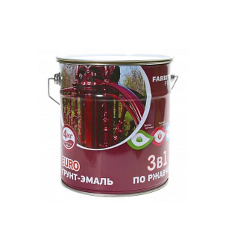 Грунт-эмаль по ржавчине OLECOLOR черный 4 кг 