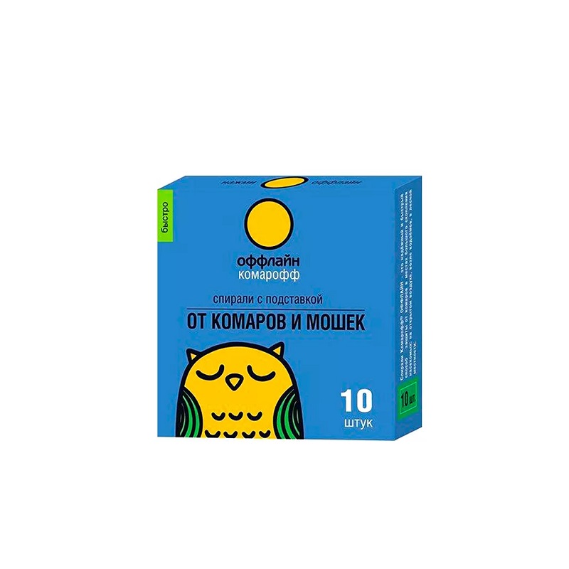 Спирали от комаров КОМАРОФФ, 10 шт
