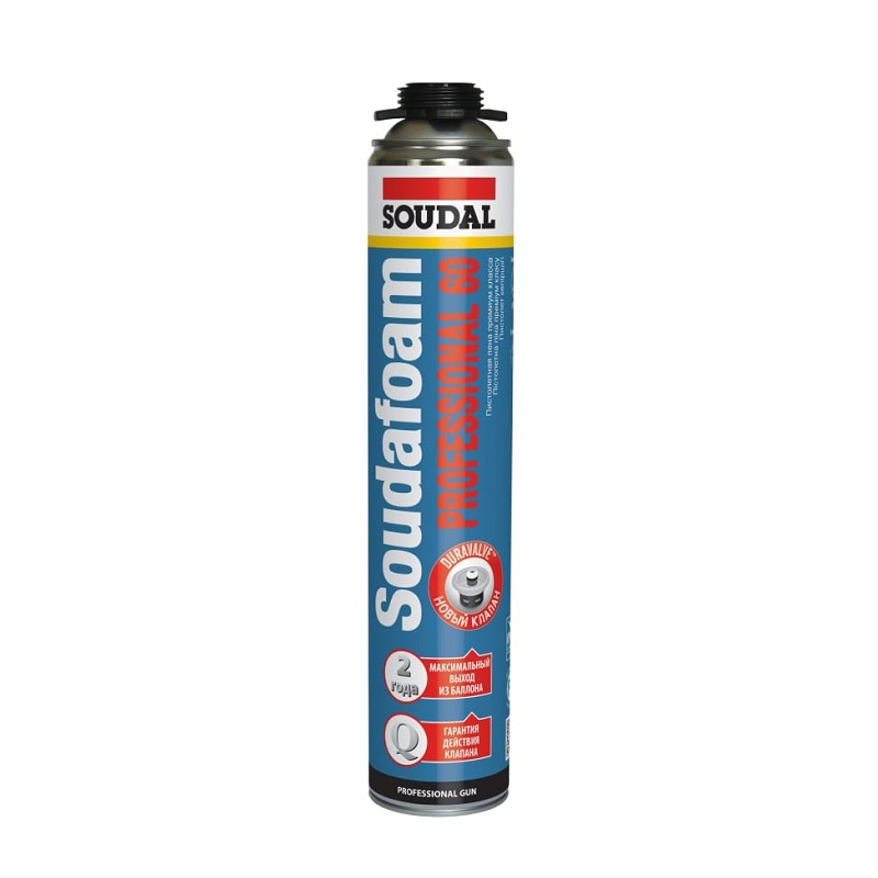 Пена монтажная проф. SOUDAL Professional 60л 750 мл*