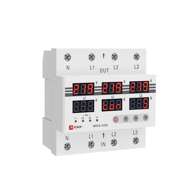 Реле напряжения трехфазное EKF MRVA-3 с дисплеем